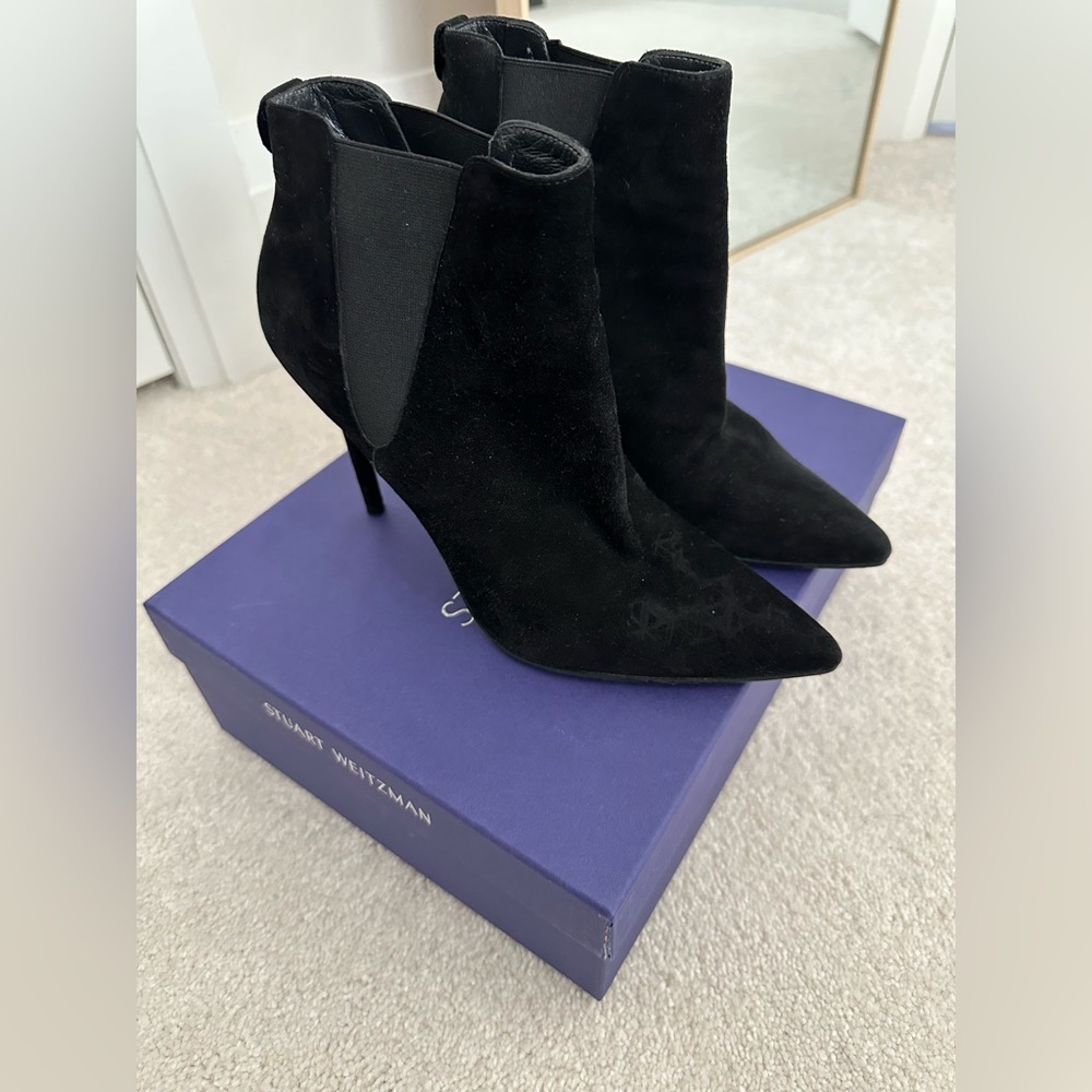 Stuart Weitzman Black Heeled Boots